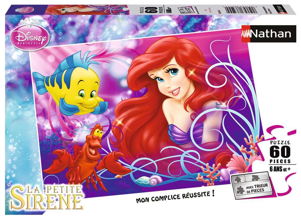 Puzzles Enfants 60 pièces - Disney Princesses - Jolie petite sirène / Disney Ariel