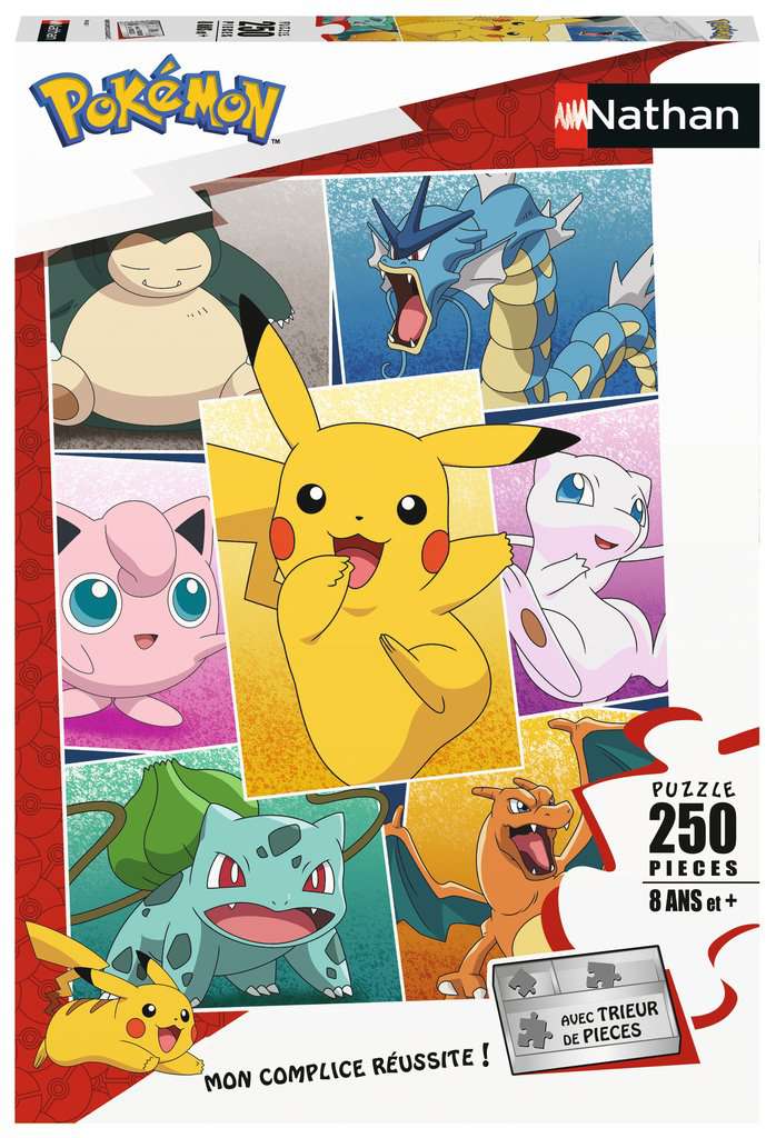 Puzzles Enfants 250 pièces - Types de Pokémon
