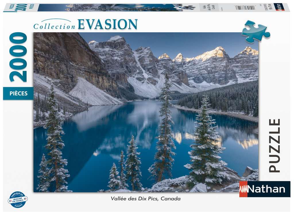 Nathan - Puzzle 2000 pièces - Vallée des Dix Pics, Canada - Adultes et enfants dès 14 ans - Puzzle de qualité supérieure - Encastrement parfait - Collection Évasion - 87312