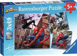 Ravensburger - Puzzle Enfant - Puzzles 3x49 p - Spider-man en action -  Marvel spider-man - Dès 5 ans - 08025