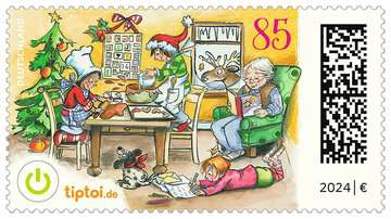 Briefmarke „Weihnachten für Kinder - Weihnachtsbäckerei“