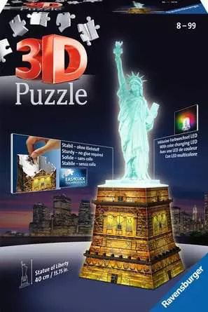 Ravensburger Puzzle 3D STATUE OF LIBERTY-NEW YORK SEALED 108 Pieces No 12  584 5