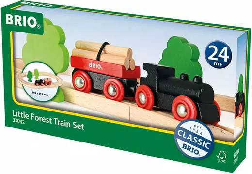BRIO World 33424 - Classic Deluxe Railway Set - 25 Piece Wood Train Set  with Accessories and Wooden Tracks for Kids Ages 2 and Up