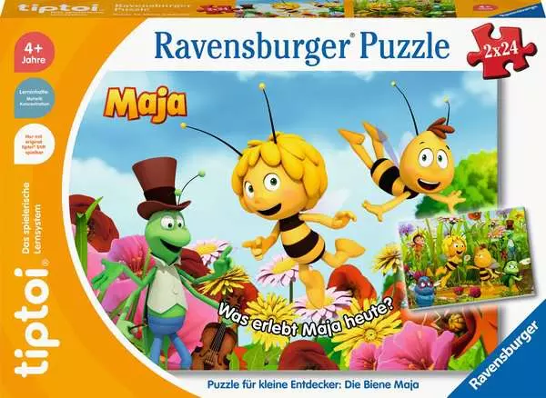 Ravensberger Matratzen Kinderpuzzle ab 4 Jahren - tiptoi® Puzzle für kleine Entdecker: Die Biene Maja - 24 Teile