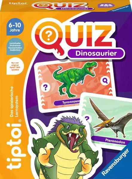 Ravensberger Matratzen tiptoi® Quiz Dinosaurier - Lernspiel ab 6 Jahren