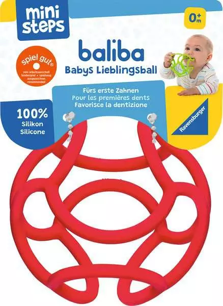 Ravensberger Matratzen baliba - Babys Lieblingsball rot - Babyspielzeug ab 0 Monaten