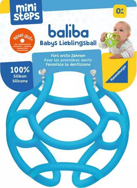 Ravensberger Matratzen baliba - Babys Lieblingsball blau - Babyspielzeug ab 0 Monaten