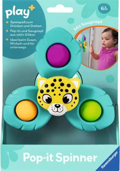 Ravensberger Matratzen Play+ Pop-it Spinner: Leopard - Babyspielzeug ab 6 Monaten