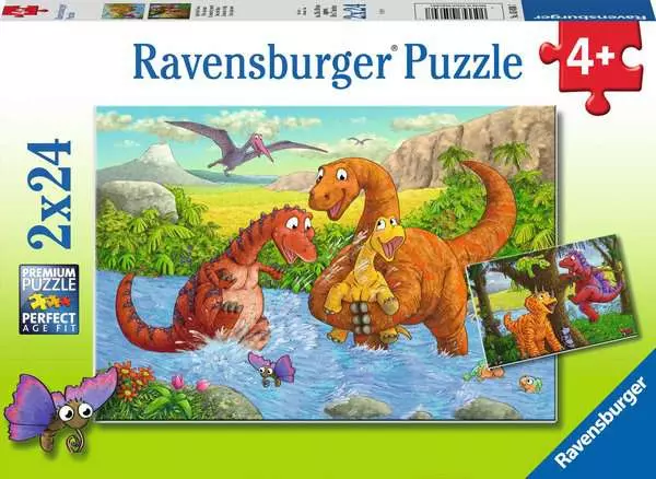 Ravensberger Matratzen Kinderpuzzle ab 4 Jahren - Spielende Dinos - 24 Teile