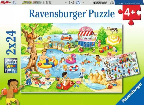 Ravensberger Matratzen Kinderpuzzle ab 4 Jahren - Freizeit am See - 24 Teile