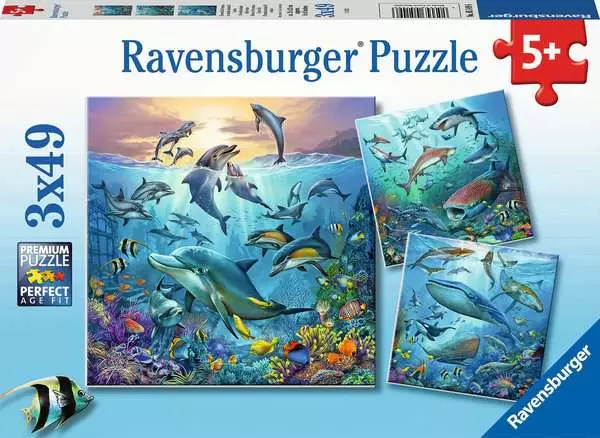 Ravensberger Matratzen Kinderpuzzle ab 5 Jahren - Tierwelt des Ozeans - 49 Teile