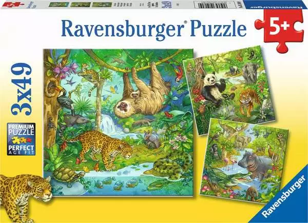 Ravensberger Matratzen Kinderpuzzle ab 5 Jahren - Im Urwald - 49 Teile