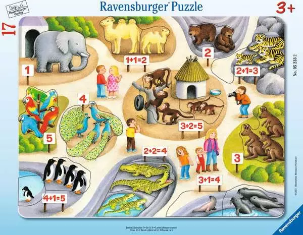 Ravensberger Matratzen Kinderpuzzle ab 3 Jahren - Erstes Zählen bis 5 - 17 Teile