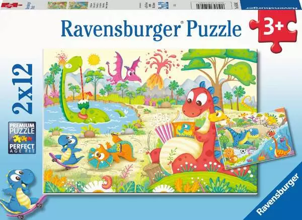 Ravensberger Matratzen Kinderpuzzle ab 3 Jahren - Lieblingsdinos - 12 Teile