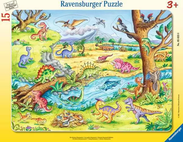 Ravensberger Matratzen Kinderpuzzle ab 3 Jahren - Die kleinen Dinosaurier - 15 Teile