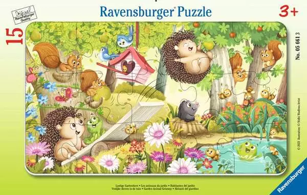 Ravensberger Matratzen Kinderpuzzle ab 3 Jahren - Lustige Gartentiere - 15 Teile