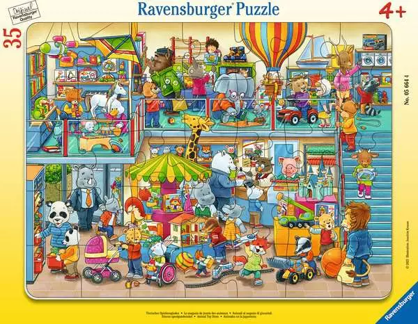 Ravensberger Matratzen Kinderpuzzle ab 4 Jahren - Tierischer Spielzeugladen - 35 Teile