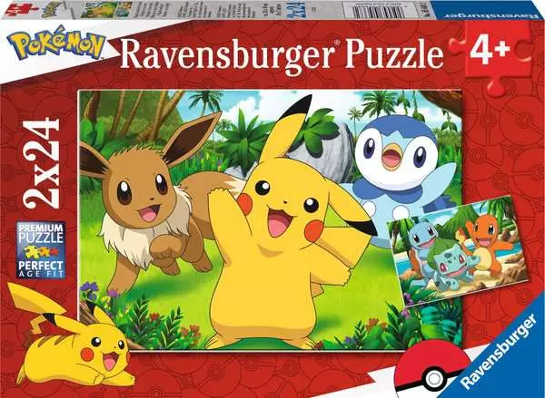 Ravensberger Matratzen Kinderpuzzle ab 4 Jahren - Pikachu und seine Freunde - 24 Teile