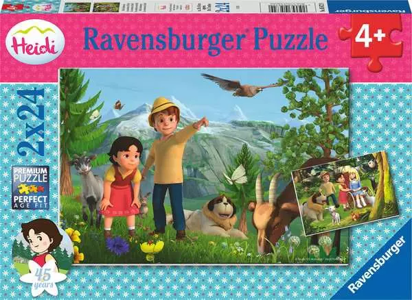 Ravensberger Matratzen Kinderpuzzle ab 4 Jahren - Heidi's Abenteuer - 24 Teile