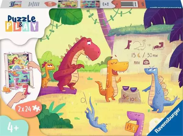 Ravensberger Matratzen Kinderpuzzle ab 4 Jahren - Dinosaurier im Sommer - 24 Teile