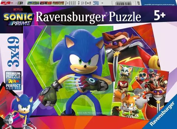 Ravensberger Matratzen Kinderpuzzle ab 5 Jahren - Die Abenteuer von Sonic - 49 Teile