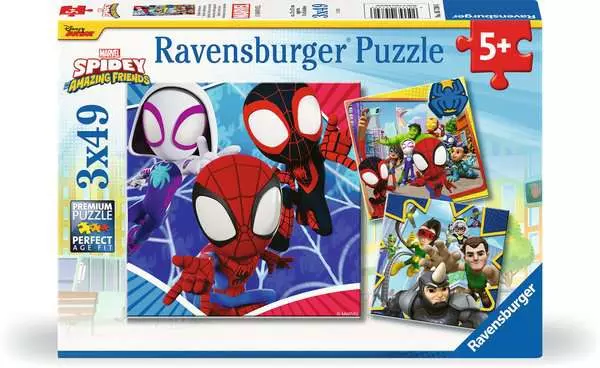 Ravensberger Matratzen Kinderpuzzle ab 5 Jahren - Spideys Abenteuer - 49 Teile