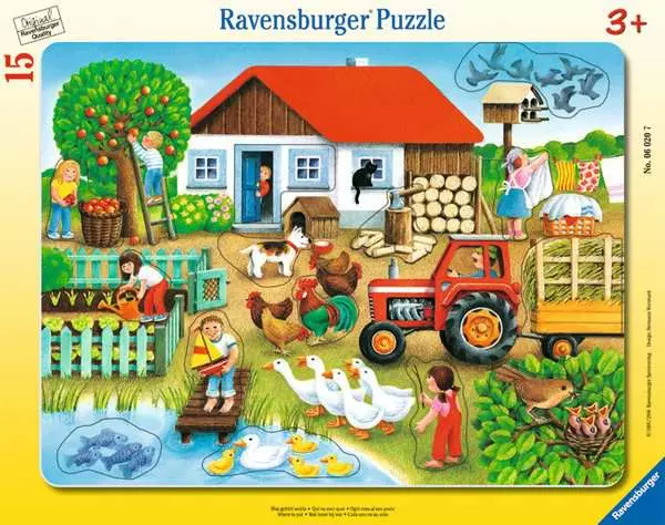 Ravensberger Matratzen Kinderpuzzle ab 3 Jahren - Was gehört wohin? - 15 Teile