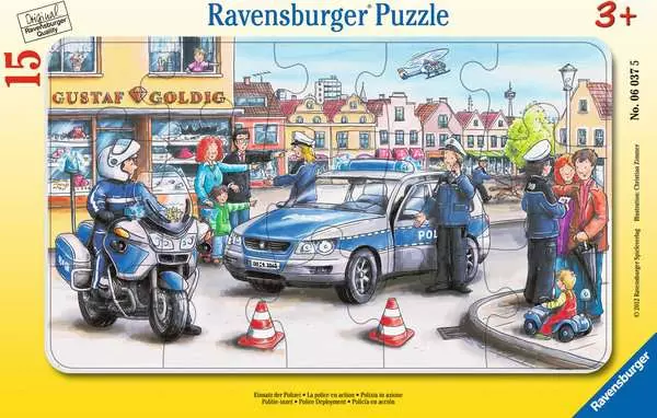 Ravensberger Matratzen Kinderpuzzle ab 3 Jahren - Einsatz der Polizei - 15 Teile