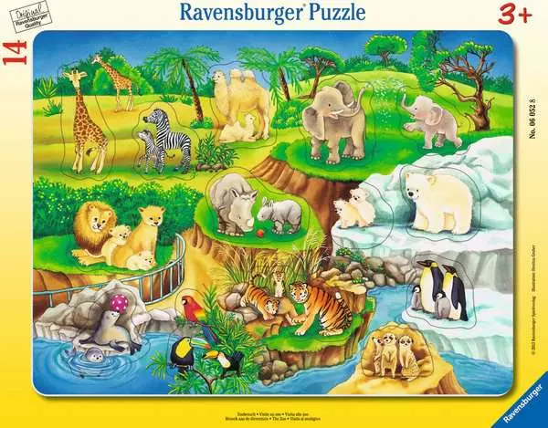 Ravensberger Matratzen Kinderpuzzle ab 3 Jahren - Zoobesuch - 14 Teile