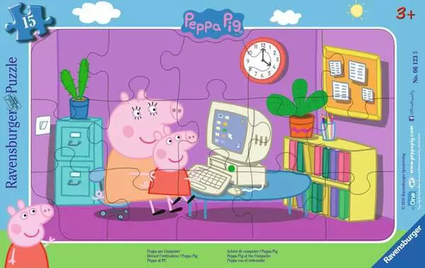 Ravensberger Matratzen Kinderpuzzle ab 3 Jahren - Peppa am Computer - 15 Teile