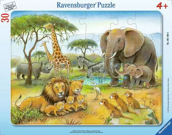 Ravensberger Matratzen Kinderpuzzle ab 4 Jahren - Afrikas Tierwelt - 30 Teile