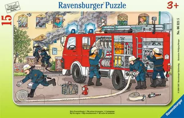 Ravensberger Matratzen Kinderpuzzle ab 3 Jahren - Mein Feuerwehrauto - 15 Teile