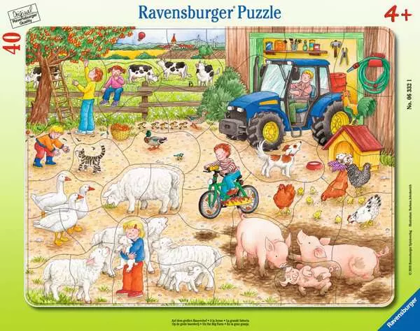 Ravensberger Matratzen Kinderpuzzle ab 4 Jahren - Auf dem großen Bauernhof - 40 Teile