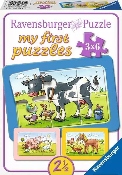 Ravensberger Matratzen Kinderpuzzle ab 2 Jahren - Gute Tierfreunde - 6 Teile