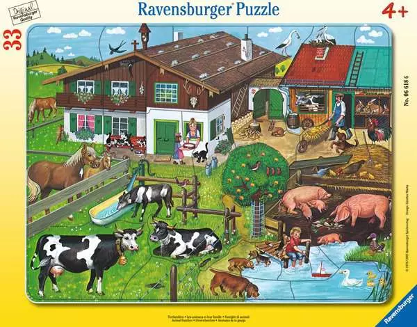 Ravensberger Matratzen Kinderpuzzle ab 4 Jahren - Tierfamilien - 33 Teile