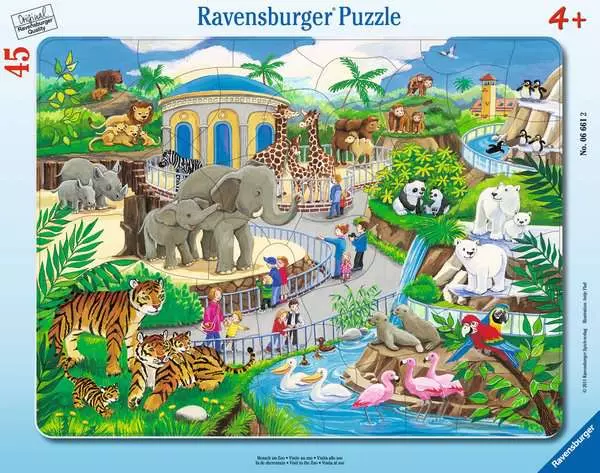 Ravensberger Matratzen Kinderpuzzle ab 4 Jahren - Besuch im Zoo - 45 Teile