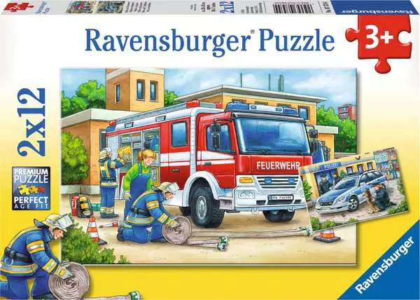 Ravensberger Matratzen Kinderpuzzle ab 3 Jahren - Polizei und Feuerwehr - 12 Teile