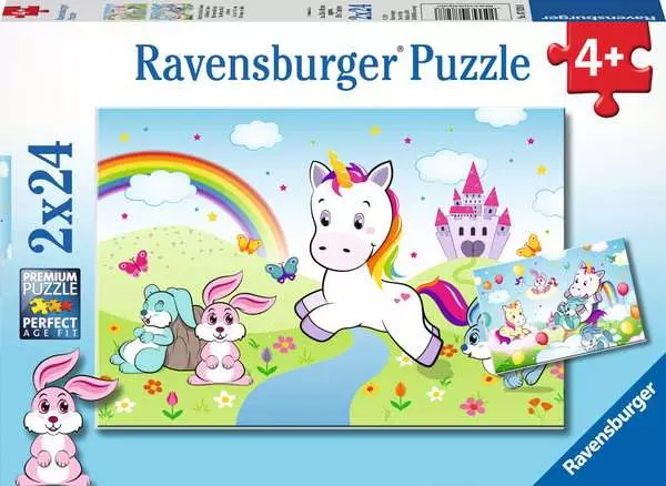 Ravensberger Matratzen Kinderpuzzle ab 4 Jahren - Märchenhaftes Einhorn - 24 Teile