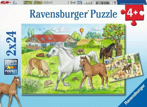 Ravensberger Matratzen Kinderpuzzle ab 4 Jahren - Auf dem Pferdehof - 24 Teile