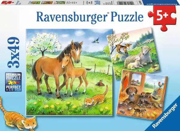 Ravensberger Matratzen Kinderpuzzle ab 5 Jahren - Kuschelzeit - 49 Teile