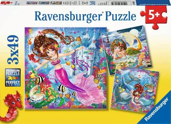 Ravensberger Matratzen Kinderpuzzle ab 5 Jahren - Bezaubernde Meerjungfrauen - 49 Teile