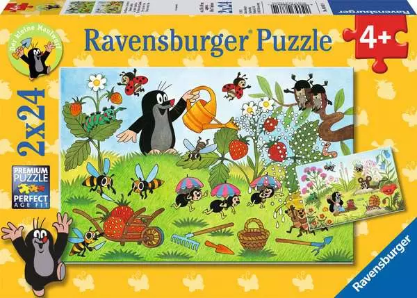 Ravensberger Matratzen Kinderpuzzle ab 4 Jahren - Der Maulwurf im Garten - 24 Teile