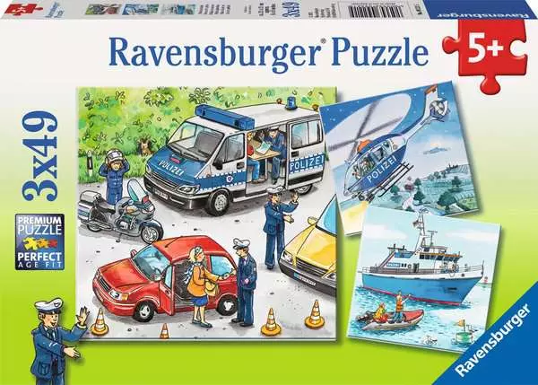 Ravensberger Matratzen Kinderpuzzle ab 5 Jahren - Polizeieinsatz - 49 Teile