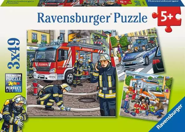 Ravensberger Matratzen Kinderpuzzle ab 5 Jahren - Helfer in der Not - 49 Teile