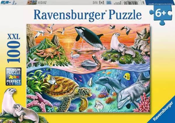 Ravensberger Matratzen Kinderpuzzle ab 6 Jahren - Bunter Ozean - 100 Teile