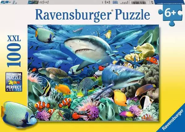 Ravensberger Matratzen Kinderpuzzle ab 6 Jahren - Riff der Haie - 100 Teile