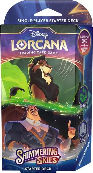 Ravensberger Matratzen Disney Lorcana: Shimmering Skies - Starter Deck Emerald and Steel (Englisch)