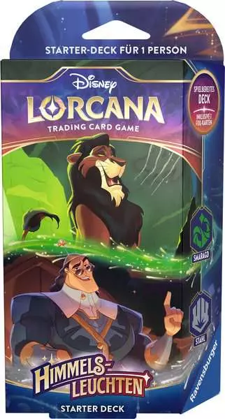 Ravensberger Matratzen Disney Lorcana: Himmelsleuchten - Starter Deck Smaragd und Stahl (Deutsch)