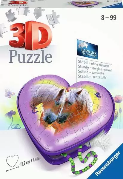 Ravensberger Matratzen 3D Puzzle Herzschatulle - Pferde