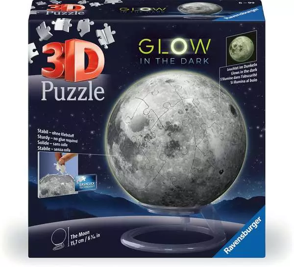 Ravensberger Matratzen 3D Puzzle Ball Der Mond - Glow-in-the-Dark